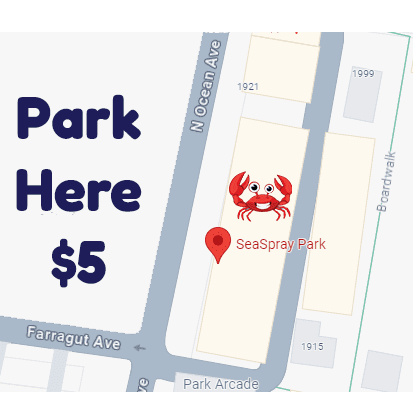 SeaSpray $5 Parking Promotion Map